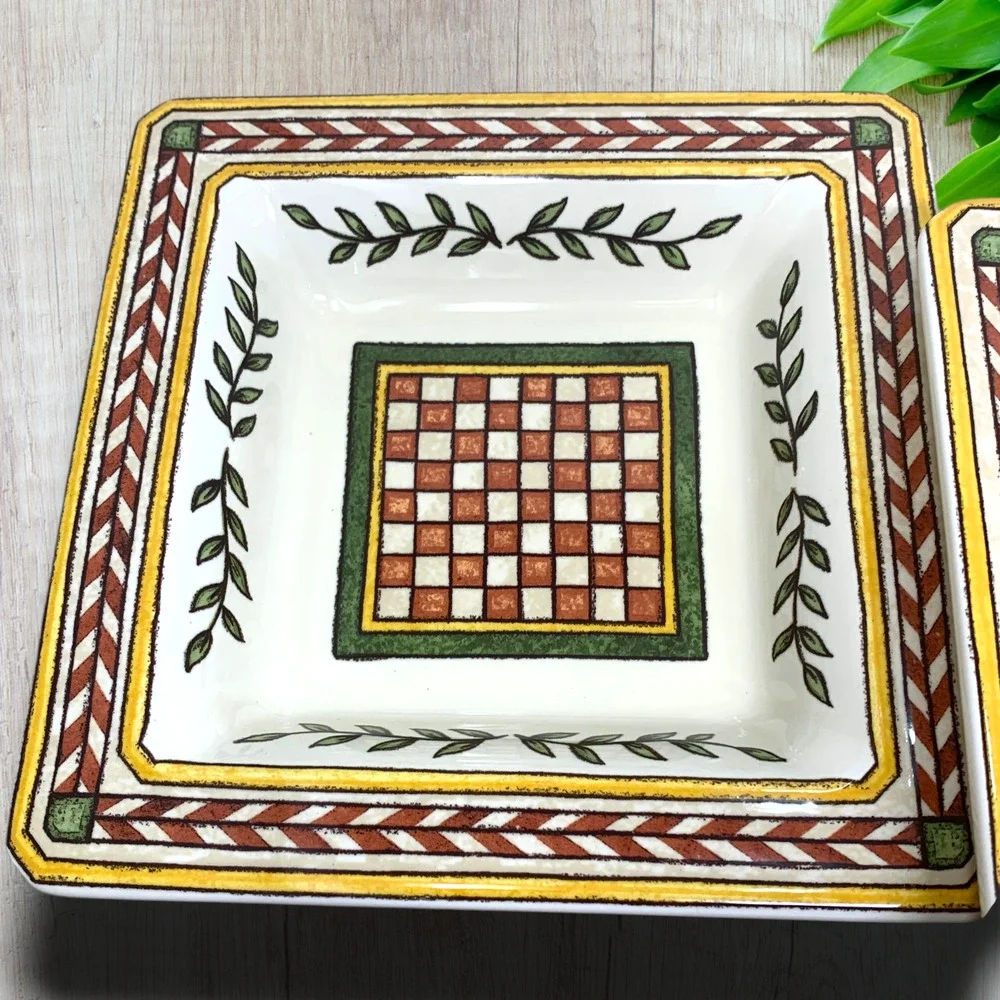 Williams Sonoma Italian Tile Square Bowl Set Italy 12